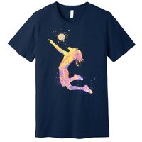 Volleyball Girl Player, Watercolor Volleyball Player Girl Premium T-Shirt