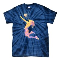 Volleyball Girl Player, Watercolor Volleyball Player Girl Tie-Dye T-Shirt