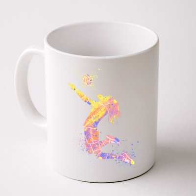 Volleyball Girl Player, Watercolor Volleyball Player Girl Coffee Mug