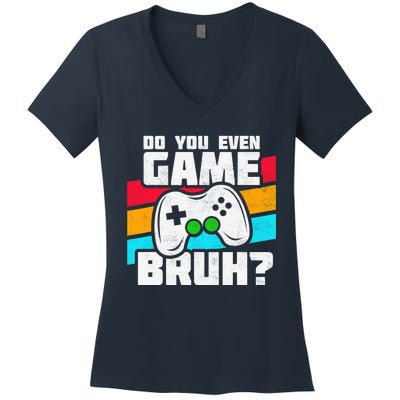 Video Game Player PC Console Online Gaming Funny Gamer Women's V-Neck T-Shirt