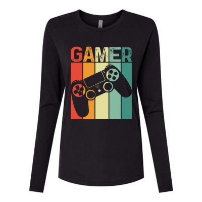 Video Game Player Retro Gamer Gaming Addict Womens Cotton Relaxed Long Sleeve T-Shirt