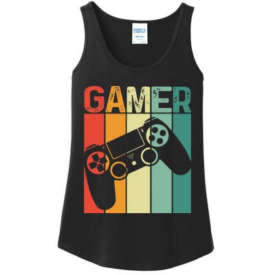 Video Game Player Retro Gamer Gaming Addict Ladies Essential Tank