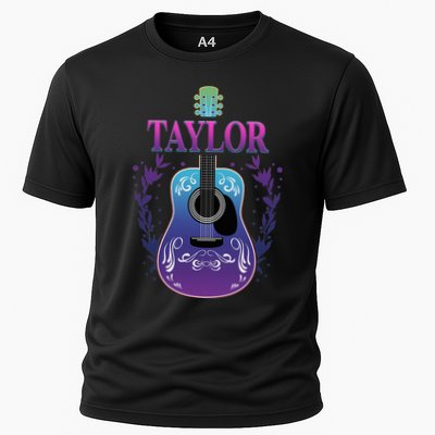 Vintage Guitar Personalized Taylor Name Design Performance Shirt