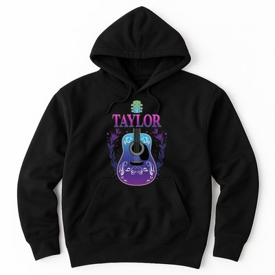 Vintage Guitar Personalized Taylor Name Design Hoodie