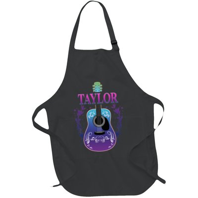 Vintage Guitar Personalized Taylor Name Design Apron