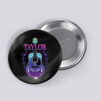 Vintage Guitar Personalized Taylor Name Design Button