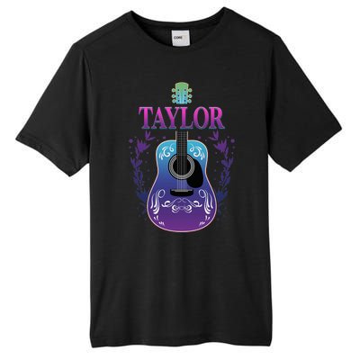 Vintage Guitar Personalized Taylor Name Design Tall Fusion ChromaSoft Performance T-Shirt