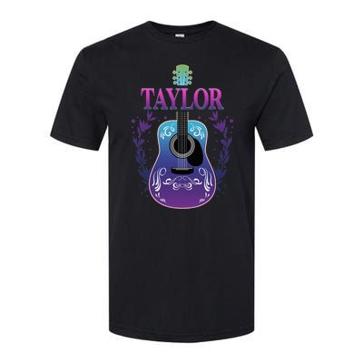 Vintage Guitar Personalized Taylor Name Design Softstyle® CVC T-Shirt