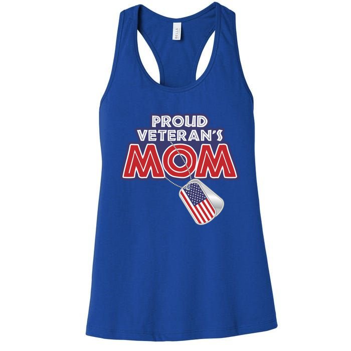 Veteran Gift Proud Mom Tees Grandma Mama Soldier Gift Women's Racerback Tank