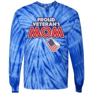 Veteran Gift Proud Mom Tees Grandma Mama Soldier Gift Tie-Dye Long Sleeve Shirt