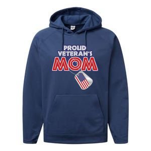 Veteran Gift Proud Mom Tees Grandma Mama Soldier Gift Performance Fleece Hoodie