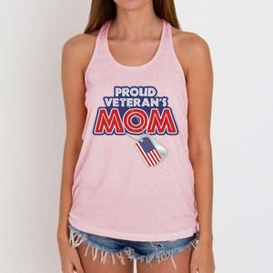 Veteran Gift Proud Mom Tees Grandma Mama Soldier Gift Women's Knotted Racerback Tank