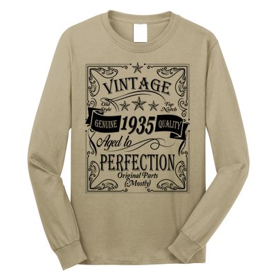 Vintage Genuine Quality 1935 Original Parts Mostly 90th Birthday Long Sleeve Shirt