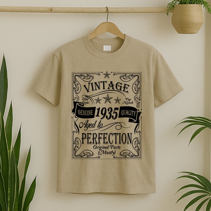 Vintage Genuine Quality 1935 Original Parts Mostly 90th Birthday T-Shirt