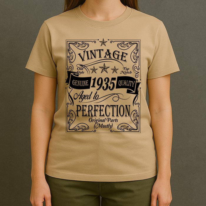Vintage Genuine Quality 1935 Original Parts Mostly 90th Birthday T-Shirt