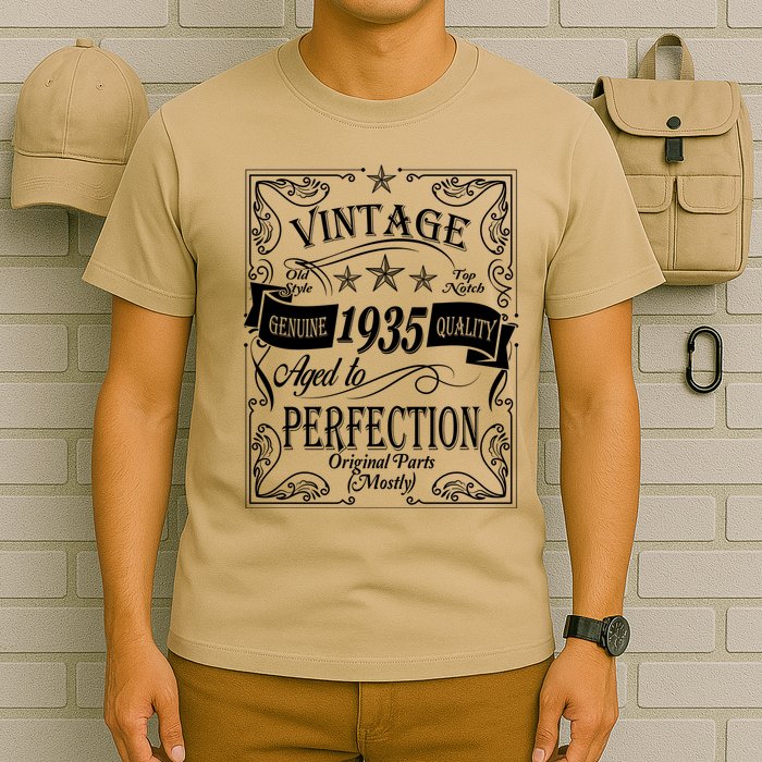 Vintage Genuine Quality 1935 Original Parts Mostly 90th Birthday T-Shirt