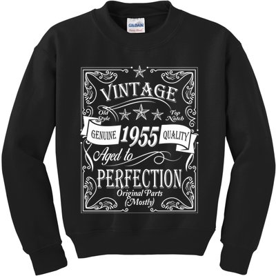 Vintage Genuine Quality 1955 Original Parts Mostly 70th Birthday Kids Sweatshirt