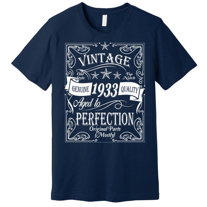 Vintage Genuine Quality 1933 Original Parts Mostly 90th Birthday Premium T-Shirt