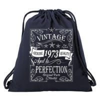 Vintage Genuine Quality 1973 Original Parts Mostly 50th Birthday Drawstring Bag