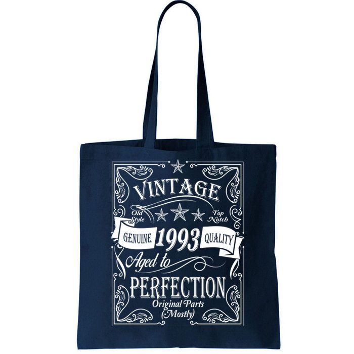 Vintage Genuine Quality 1993 Original Parts Mostly 30th Birthday Tote Bag