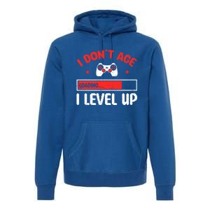 Video Gaming Quote Gamers DonT Age They Level Up Cool Gift Premium Hoodie