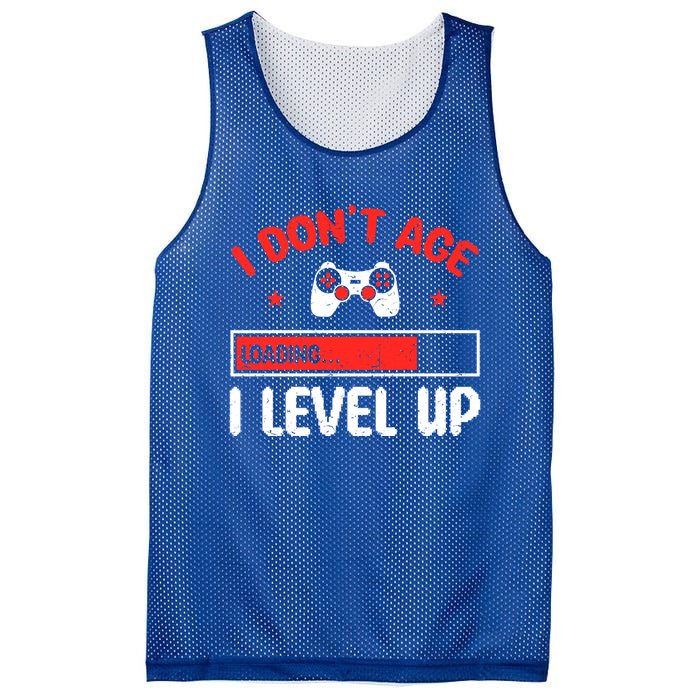 Video Gaming Quote Gamers DonT Age They Level Up Cool Gift Mesh Reversible Basketball Jersey Tank