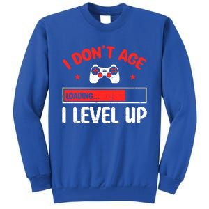 Video Gaming Quote Gamers DonT Age They Level Up Cool Gift Tall Sweatshirt