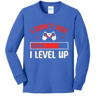 Video Gaming Quote Gamers DonT Age They Level Up Cool Gift Kids Long Sleeve Shirt