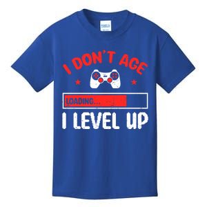 Video Gaming Quote Gamers DonT Age They Level Up Cool Gift Kids T-Shirt