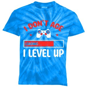 Video Gaming Quote Gamers DonT Age They Level Up Cool Gift Kids Tie-Dye T-Shirt