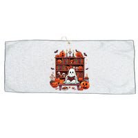 Vintage Ghost Reading Books Teacher Librarian Halloween Large Microfiber Waffle Golf Towel