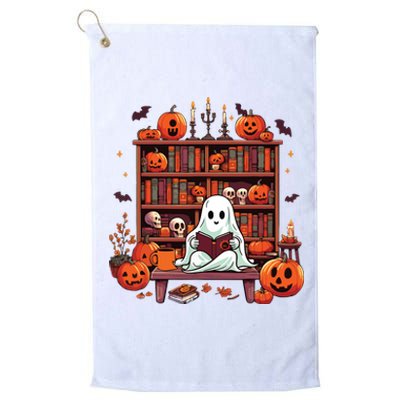 Vintage Ghost Reading Books Teacher Librarian Halloween Platinum Collection Golf Towel