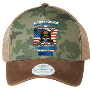 Veteran Grandpa Rights For My Grandchildren Legacy Tie Dye Trucker Hat