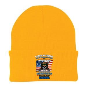 Veteran Grandpa Rights For My Grandchildren Knit Cap Winter Beanie