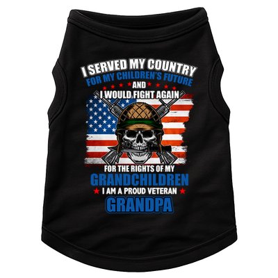 Veteran Grandpa Rights For My Grandchildren Doggie Tank
