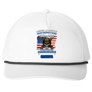 Veteran Grandpa Rights For My Grandchildren Snapback Five-Panel Rope Hat