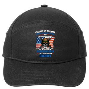 Veteran Grandpa Rights For My Grandchildren 7-Panel Snapback Hat