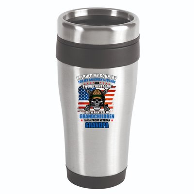 Veteran Grandpa Rights For My Grandchildren 16oz Travel Tumbler