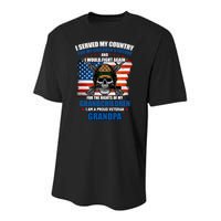 Veteran Grandpa Rights For My Grandchildren Youth Performance Sprint T-Shirt