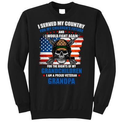 Veteran Grandpa Rights For My Grandchildren Tall Sweatshirt