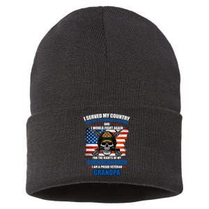 Veteran Grandpa Rights For My Grandchildren Sustainable Knit Beanie