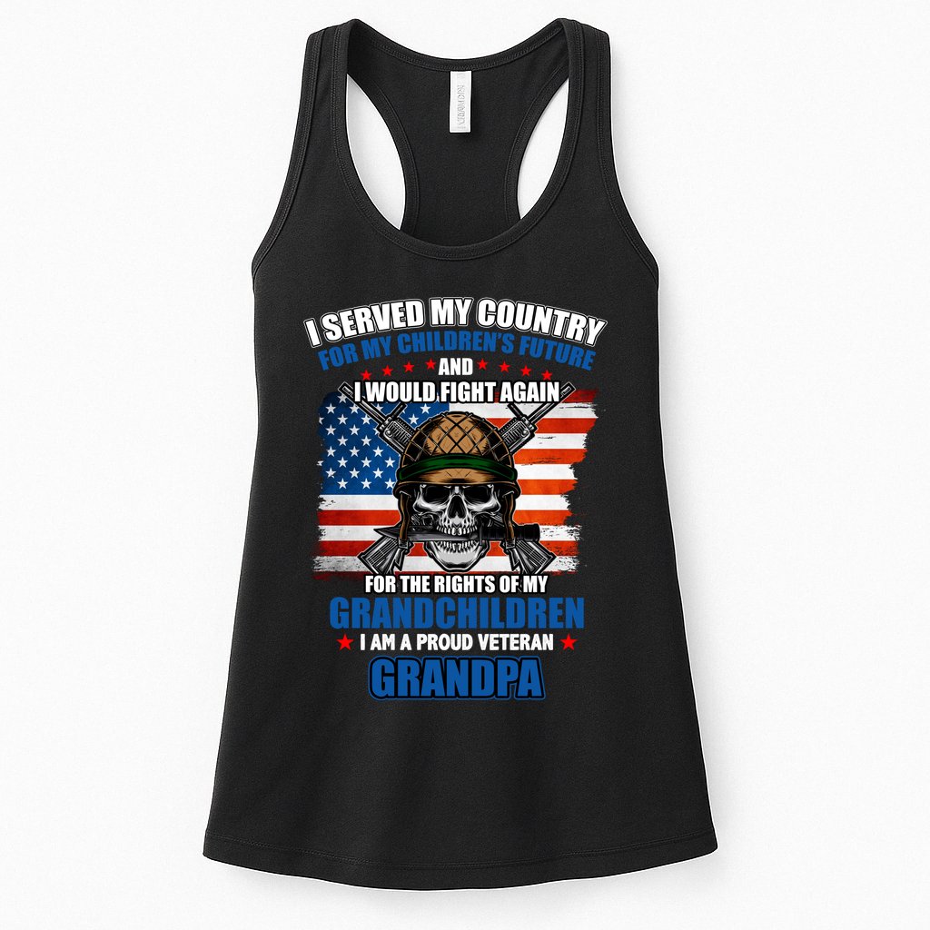 Veteran Grandpa Rights For My Grandchildren Womens Tank Top