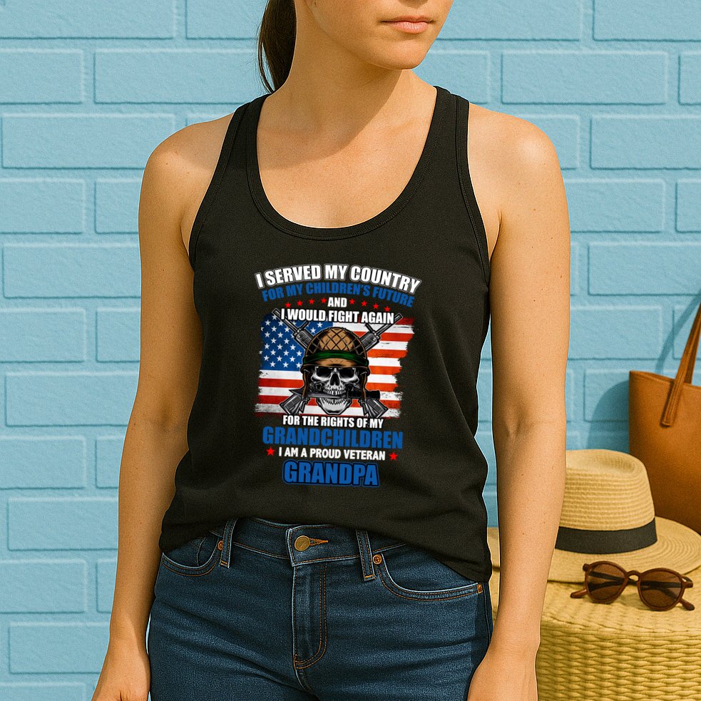 Veteran Grandpa Rights For My Grandchildren Womens Tank Top