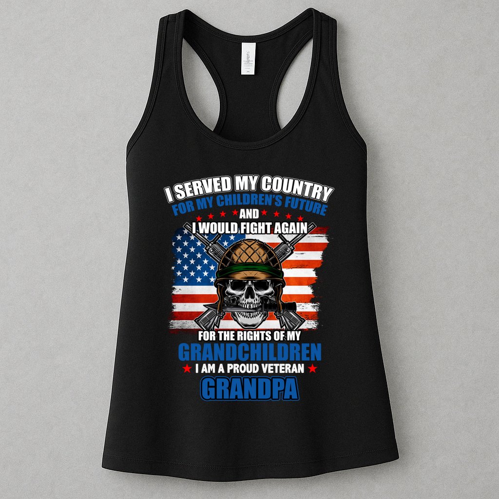 Veteran Grandpa Rights For My Grandchildren Womens Tank Top