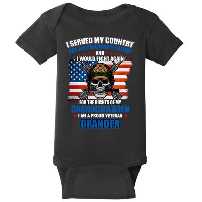 Veteran Grandpa Rights For My Grandchildren Baby Bodysuit