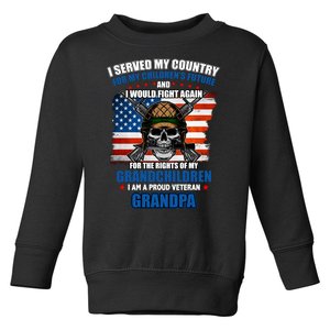 Veteran Grandpa Rights For My Grandchildren Toddler Sweatshirt