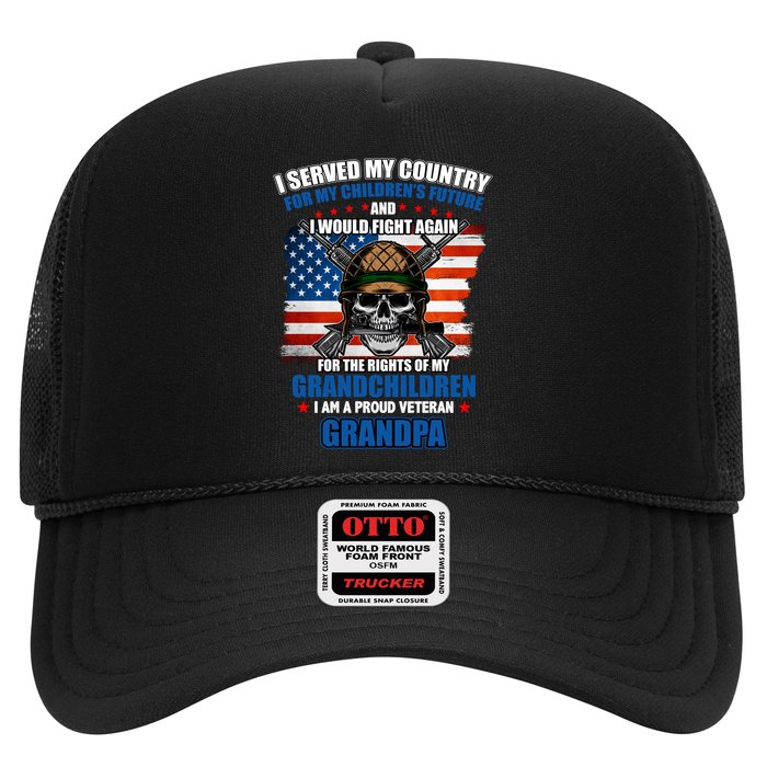 Veteran Grandpa Rights For My Grandchildren Trucker Hat