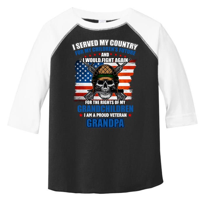 Veteran Grandpa Rights For My Grandchildren Toddler Fine Jersey T-Shirt