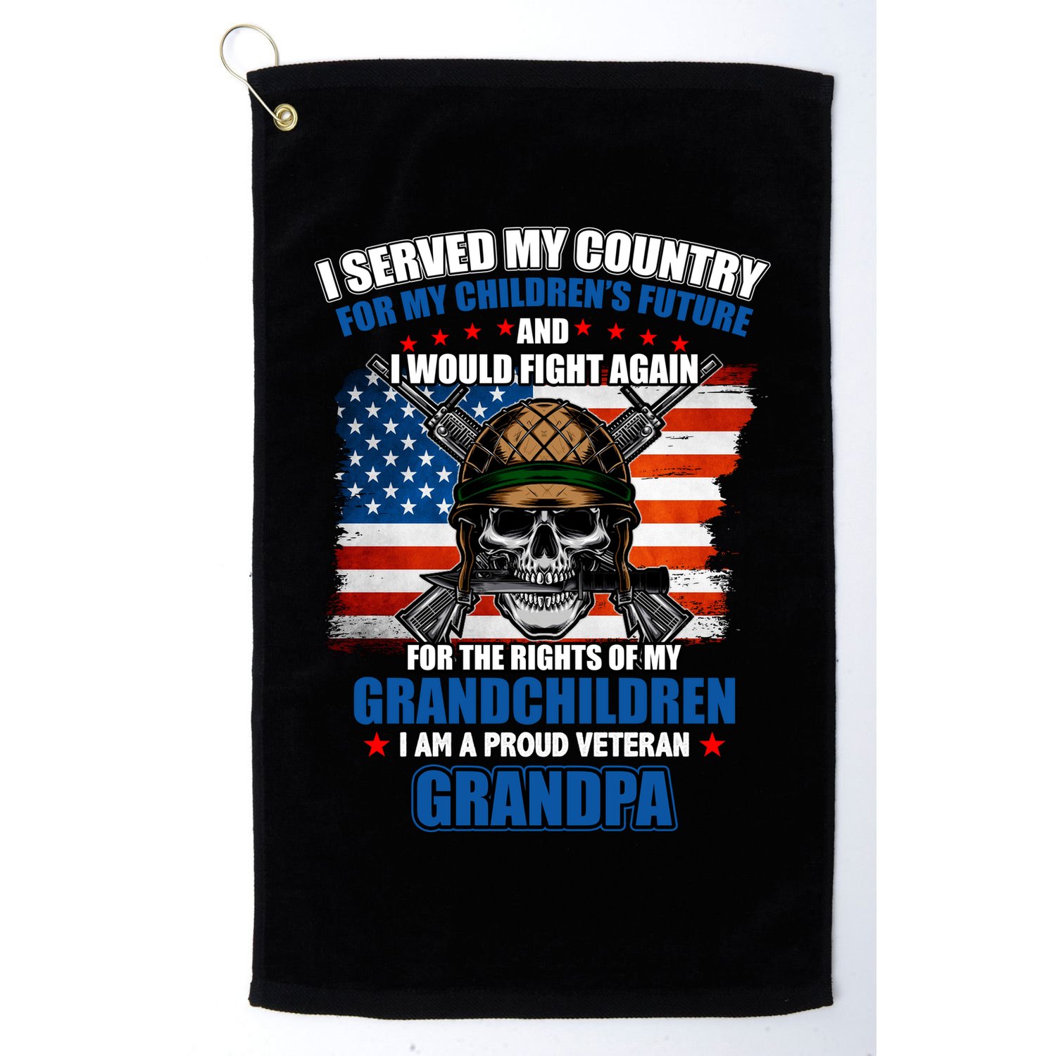 Veteran Grandpa Rights For My Grandchildren Golf Towel