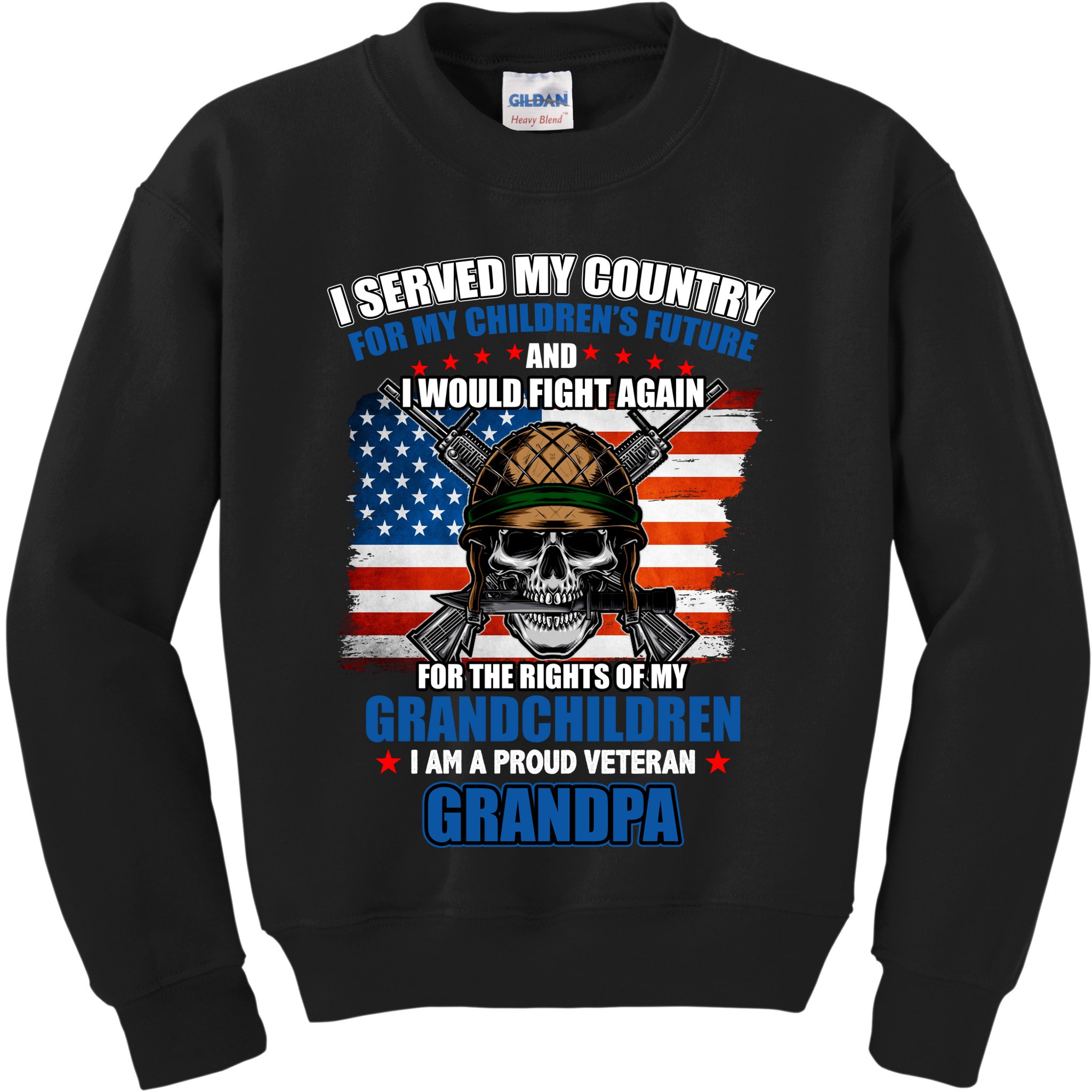 Veteran Grandpa Rights For My Grandchildren Kids Sweatshirt